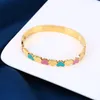 INS Blogger's Same Love Colorful Titanium Steel Bracelet, Sweet and Cute Girl, Peach Heart Smooth Stainless Steel Bracelet Ornament