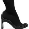 Nouvelles femmes bottes chaussettes à cinq doigts bottines en cuir à bout fendu à bout pointu noir rose blanc chaussures de piste de conception de luxe 221201 230925