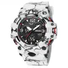 Montres-bracelets montre pour hommes Sport réveil chronomètre LED rétro-éclairage numérique double affichage de l'heure militaire étanche Reloj
