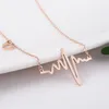 Pendanthalsband ZMZ 2023 Europa/US Fashion Cute Heartbeat Geometry Halsband Gift till mamma/flickvän Fest smycken