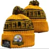 Pittsburgh Fashion- Gorro de malha para equipes esportivas, beisebol, futebol, basquete, gorros, mulheres, homens, pom, moda inverno, bonés esportivos, chapéus de malha