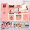 Kitchens Play Food Children House Simulation Cooking Kitchen Tableware Toy SetGirls Dollhouse Pretend Tools ZLL 230