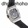 Richardmill Watches Montre mécanique Mme Richar Miller Rm037 Platine Backset Flocon De Neige Diamant Automatique Femmes E090