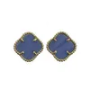 أقراط مصمم مجوهرات Clover Clover for Women 18K ترصيع كلاسيكيات Four Leaf Luxury Brand Firftwent