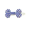 Cão vestuário bling delicado cristal hairpin strass osso gato grampo de cabelo colar pet shih tzu york kitty laço decoração suprimentos