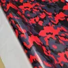 Red Black Gray Snow Camo Vinyl For Car Wrap With Air Release Gloss Matt Camouflage Stickers Truck graphics self adhesive 1 52X30244S