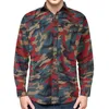 Camiseta masculina camisa de manga longa mens lazer ao ar livre impresso ferramental camuflagem jaqueta de manga lisa para homens