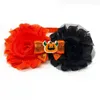 Hundkläder 50/100 st halloween tillbehör söta blommor bowtie justerbar katt slips husdjur leveranser