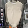 メンズセーターデザイナーパーカーレター3Dエンボス加工長袖Tシャツバーブコットン首ネックスウェットシャツ男性