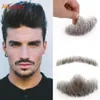 Cheveux humains en vrac fausse barbe faite à la main 100 pour cent de vrais cheveux dentelle suisse fausse barbe réaliste Invisible Remy cheveux moustache pour hommes fausse moustache 230925