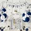 Inne imprezowe zapasy imprezy 18 30 urodzin Dekorowanie balonów 40 50 lat Dekoracje przyjęcia urodzinowe dla mężczyzn Kobiety Blue Confetti Balon Garland Arch 230923