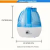 1pc 84.54oz Large Capacity Portable Led Color Nightlight Humidifier 360-degree Rotating Nozzle Fine Spray Mist Aroma Essential Oil Diffuser