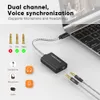 Sound Cards CableCreation USB Type C External Sound Card Type C to 3.5mm Audio Jack Stereo DAC 2 IN 1 USB C Microphone Adapter for Laptop 230925
