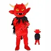 Costumi della mascotte del diavolo rosso Vestito da personaggio dei cartoni animati di Halloween Vestito da festa all'aperto di Natale Abbigliamento pubblicitario promozionale unisex