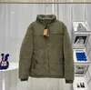 Herbst Winterjacken Damen Herren Khaki Kaschmirfleece Designerjacke Reißverschluss Stehkragen Einfarbig Damenmantel