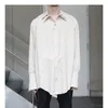 Men's Casual Shirts Long Sleeve Shirt Spring And Autumn Personality Double Collar Harajuku High Street Fashion Large