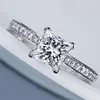 Rozmiar 4-11 Księżniczka Cut 1ct Topaz Luksusowa biżuteria Symulowana diamentowe szlachetne kamienie ślubne Pierścienie z zespołu zaręczynowe dla kobiet lo2031