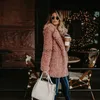 Kadınlar Kürk Faux Kürklü Kadın Kabarık Pembe Teddy Faux Fur Ceket Sokak Giyim Moda Kış Kış Kalın Sıcak Paltalı SHAGGY OUTER GİYESİ YQ230925