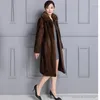 Women's Fur Long Mink Coat Fluffy Jacket Vintage Faux Artificial Elegant Luxury Jackets Winter Overcoat