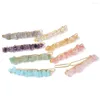 Hair Clips Multicolor Chip Stone Beaded Hairpin Irregular Shape Natural Quartzs Reiki Trendy Headwear Jewelry Accessories