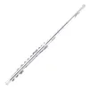 Brand New C Tune Flute Nickel Plated 16 Keys Closed Holes Musical Instrument With E Key Case Free Shipping