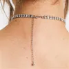 Hanger Kettingen Luxe Glans Strass Longassel Ketting Elegante Mode Kristal Sleutelbeen Ketting Klauw Dames Bruiloft Sieraden