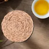 Tapetes de mesa Seagrass Coasters Durável Conjunto de jacinto de água artesanal de 6 peças para copo de bebidas