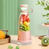 1pc portátil garrafa liquidificador, liquidificador espremedor misturador smoothie espremedor de cítricos, extratores elétricos sem fio laranja, gadgets de cozinha