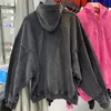 Kurtki męskie duże Vetements Zapip Mężczyźni Kobiety Wysokiej jakości VTM Patchwork Pashed Pink Hooded 230923