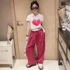 Clothing Sets Summer 2023 Children Girls Tshirt Pants Solid Fashion Print Teenage Clothes Suit Kids Outfits 4-14 Years Old