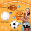 Water Pool Party Beach Ball Favors Swimming Pool Soccer Basket Toys Kids Beach Baseball Toys Uppblåsbara strandbollar för Beach PVC Rugby Beach Games Rainbow Ball