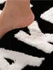 Tapetes de banho Inyahome preto e branco ficar nu tapetes de banho luxuoso macio absorvente de pelúcia microfibra tapetes de banheiro tapete decoração de fazenda 230925