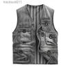 Gilet da uomo 2023 Gilet Giacca Abbigliamento da uomo Casual Jean Cappotti per uomo Inverno Militaire Multi-tasca Senza maniche Gilet da lavoro L230925