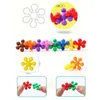 60 Stücke Pflaumenblüte Bausteine Ziegel 3D Schneeflocke Bausteine Baby Kinder Lernspielzeug DIY Verriegelung Puzzle Spielzeug