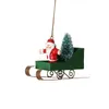 Рождественское украшение, новинка Nordic Network, красная креативная рождественская елка, железная художественная подвеска в виде саней, автомобильное украшение, персонализированный кулон