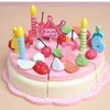 Kitchens Play Food Children's wooden simulation magnetic cake strawberry double birthday baby pretend play kitchen food educational toys girls 230925