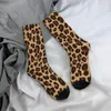 Женские носки золотой леопардовый