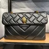 Worki wieczorowe Kurt Geiger Londyn Black Medium 26cm Cross Body Borbs Oryginalne skórzane torebki sprzęgło Vintage Chains Bag Messenger Torka Lea232J