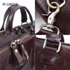 Briefcases Piuncle Brand Genuine Leather Business Men's Briefcase Male Shoulder Bag Men's Tote Messenger Bag Computer Handbag Luxury Soft 230925