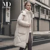 Damen Daunenparka MEILLY DOLPHIN Snow Wear Wintermantel für Damen Jacke Warm Lässig Locker Kapuze Lang 230925