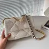 Designer Handtassen Luxe Schoudertas Dames geruite flap Caviar Cross Body Purse Goud Zilver Ketting Lederen gesp vierkante streep dame messenger bag