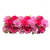 Dekorativa blommor 100 cm anpassade bröllopsfest blomma väggarrangemang levererar silk pion artificiell rad dekor romantisk bågbakgrund