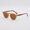Sunglasses Designer Men Women Vintage Brown Lens Acetate Eyeglasses Gregory Peck Retro Ivory White OV5186 Glasses 45 Size