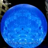 Beautiful Large Illuminated Blue Inflatable Moon Ball Party Balloon Air Blow Up Planet Sphere For Event