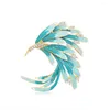 Broszki w stylu Wykwintne kobiety Piękna Phoenix Animal Bird Brooch Brooch Pin moda kostium kombinezonu z kołnierzem akcesoria biżuterii