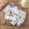 Kleidung Sets Kinder Reine Baumwolle Hause Set Sommer Langarm Pyjamas Baby Jungen Mädchen Cartoon Kleidung Ropa Kinder Pijamas