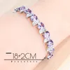 Wedding Jewelry Sets Purple Zircon Silver 925 Jewelry Sets Bridal Earrings Charms Bracelets For Women Ring Pendant Necklace Set Wedding Jewelry 230925