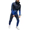 Męskie dresy dresowe garnitur sportowy męski 2019 moda Men Tracksuit Gradient Color Sport Supie Spodnie Spodnie Set Track Suits Mężczyzna Mężczyźni J230925