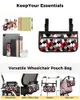 Storage Bags Middle Ages Modern Abstract Geometry Red Wheelchair Bag Armrest Side Electric Scooter Walking Frame Pouch