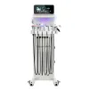 Heiße 9-in-1-Augenringe entfernen Diamant-Peeling und Hydro-Wasserstrahl Aqua-Gesichtsbehandlungen Pflege Mikrodermabrasion Hydro-Dermabrasionsmaschine